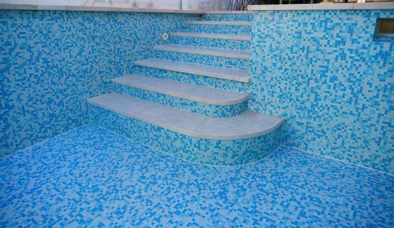Poolside Tile Installation